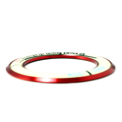 1x Auto Start Engine Ignition Button Decor Clear Crystal Diamond Emblem Sticker