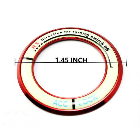 1x Auto Start Engine Ignition Button Decor Clear Crystal Diamond Emblem Sticker