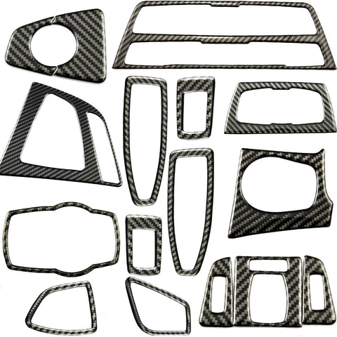 1X FULL SET INTERIOR TRIM COVER STICKERS REAL CARBON FIBER FOR BMW 3 4 SERIES