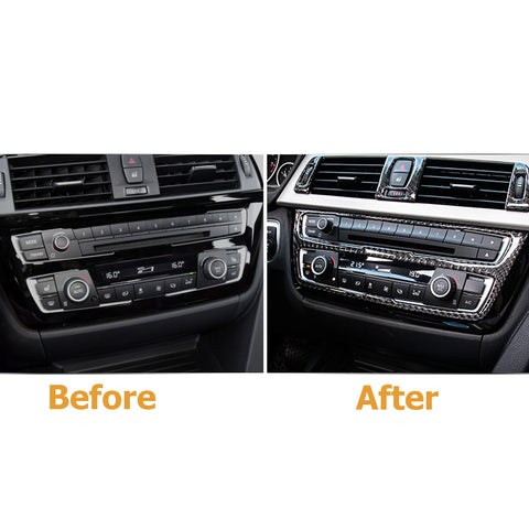 1X FULL SET INTERIOR TRIM COVER STICKERS REAL CARBON FIBER FOR BMW 3 4 SERIES