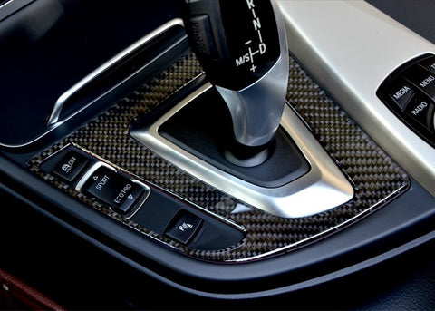 1X FULL SET INTERIOR TRIM COVER STICKERS REAL CARBON FIBER FOR BMW 3 4 SERIES