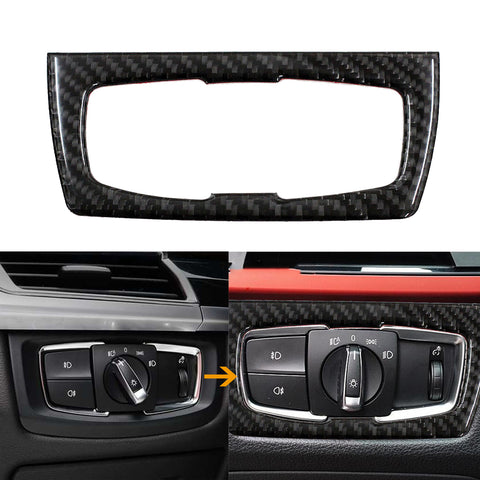1X FULL SET INTERIOR TRIM COVER STICKERS REAL CARBON FIBER FOR BMW 3 4 SERIES