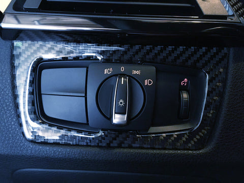 1X FULL SET INTERIOR TRIM COVER STICKERS REAL CARBON FIBER FOR BMW 3 4 SERIES