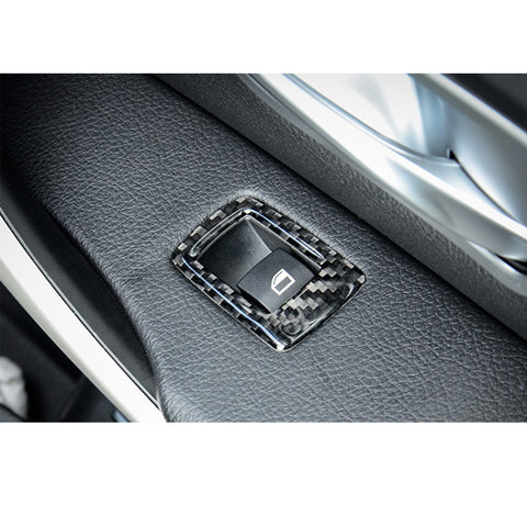 1X FULL SET INTERIOR TRIM COVER STICKERS REAL CARBON FIBER FOR BMW 3 4 SERIES