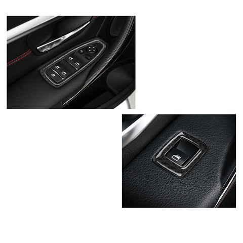 1X FULL SET INTERIOR TRIM COVER STICKERS REAL CARBON FIBER FOR BMW 3 4 SERIES