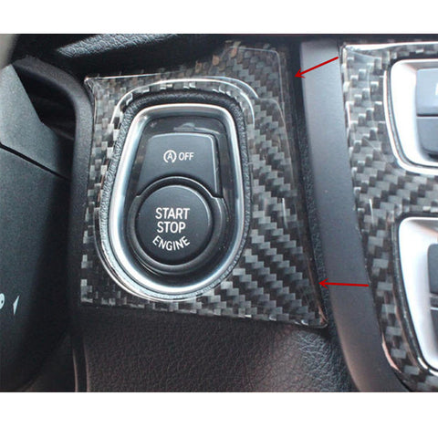 1X FULL SET INTERIOR TRIM COVER STICKERS REAL CARBON FIBER FOR BMW 3 4 SERIES