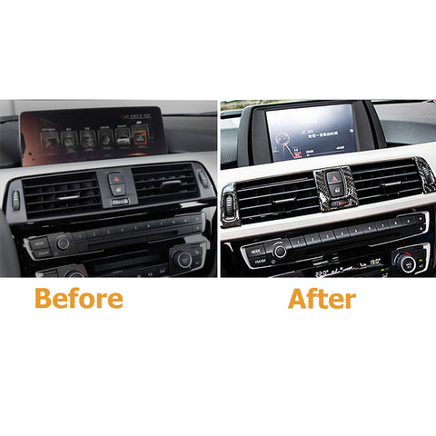 1X FULL SET INTERIOR TRIM COVER STICKERS REAL CARBON FIBER FOR BMW 3 4 SERIES