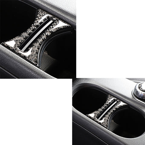 For Mercedes Benz A180 CLA GLA Carbon Fiber Interior Water Cup Holder Decal Trim