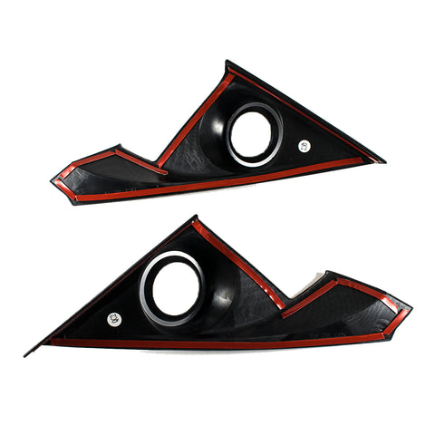 Carbon Fiber Painted Door Stereo Speaker Cover Trim fit Honda Civic 2016-2020