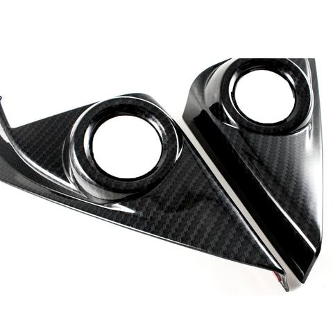 Carbon Fiber Painted Door Stereo Speaker Cover Trim fit Honda Civic 2016-2020