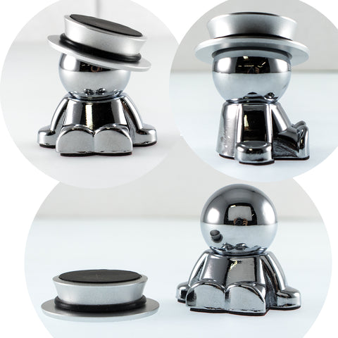 Magnetic Car Mount 360° Rotation GPS Phone Tablet Holder Stick On Dashboard Hat man For iPhone X 7 8 Plus Galaxy Note and More Device