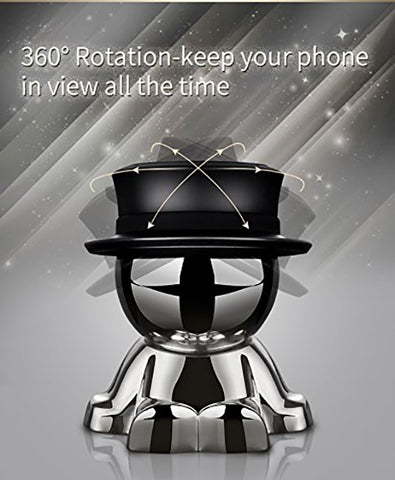 Magnetic Car Mount 360° Rotation GPS Phone Tablet Holder Stick On Dashboard Hat man For iPhone X 7 8 Plus Galaxy Note and More Device