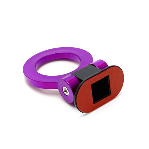 Purple JDM Sport Racing Car Fake Trailer Ring Tow Hook Trim Decoration Universal