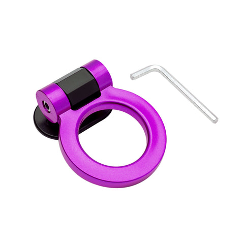 Purple JDM Sport Racing Car Fake Trailer Ring Tow Hook Trim Decoration Universal