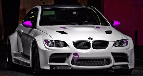 Purple JDM Sport Racing Car Fake Trailer Ring Tow Hook Trim Decoration Universal