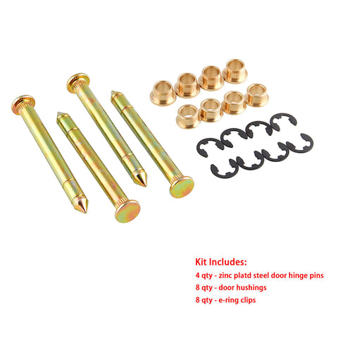 Car Heavy Duty Door Hinge Pins Pin Bushing Kit for Ford F-150 F-250 F-350 Bronco