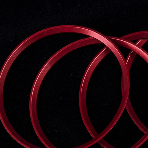 Red Aluminum Air Condition Vent Decoration Cover Trims For Benz CLA GLA Class