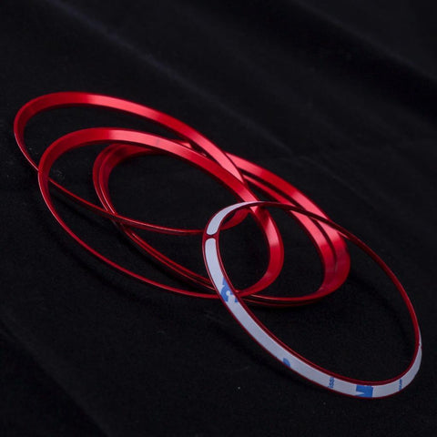 Red Aluminum Air Condition Vent Decoration Cover Trims For Benz CLA GLA Class