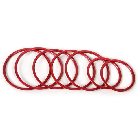 7pc Red Ring Cover Trims Air Vent Outlet For Mercedes Benz W205 C200 GLC 15-16