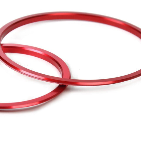 7pc Red Ring Cover Trims Air Vent Outlet For Mercedes Benz W205 C200 GLC 15-16