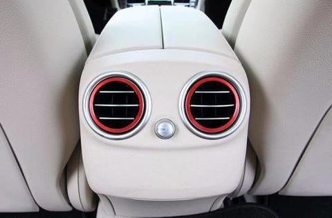 7pc Red Ring Cover Trims Air Vent Outlet For Mercedes Benz W205 C200 GLC 15-16