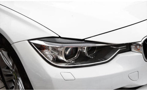 Carbon Fiber Headlight Eyebrows Eye Lid Sticker For BMW 3 Series F30 2012-2018