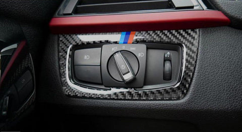 Interior Trim Cover Stickers Real Carbon Fiber for BMW 3 4 Series M3 M4