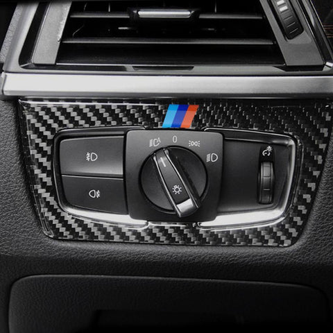 Interior Trim Cover Stickers Real Carbon Fiber for BMW 3 4 Series M3 M4