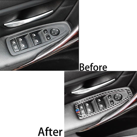 Interior Trim Cover Stickers Real Carbon Fiber for BMW 3 4 Series M3 M4