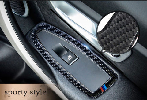 Interior Trim Cover Stickers Real Carbon Fiber for BMW 3 4 Series M3 M4