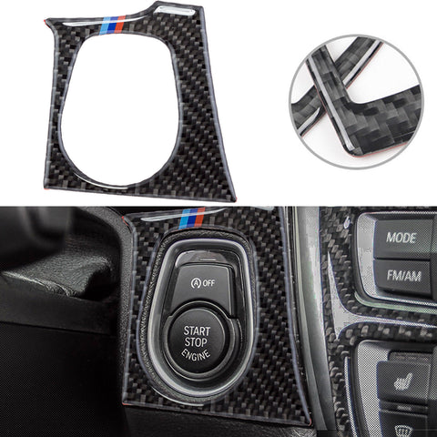 Interior Trim Cover Stickers Real Carbon Fiber for BMW 3 4 Series M3 M4