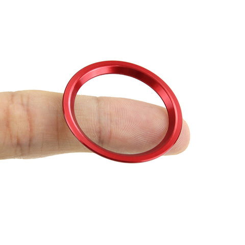 3D Red Metal Keyless Engine Push Start Button Decor Ring Trim For Audi A4 A5 A7