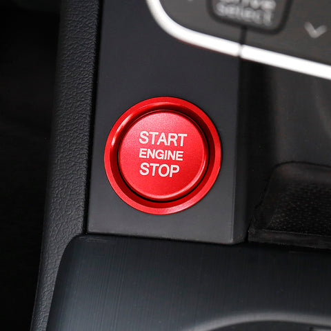3D Red Metal Keyless Engine Push Start Button Decor Ring Trim For Audi A4 A5 A7