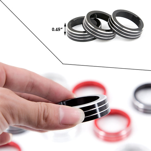 Black Anodized AC Climate Control Knob Cover Ring For Volkswagen Golf GTI MK7