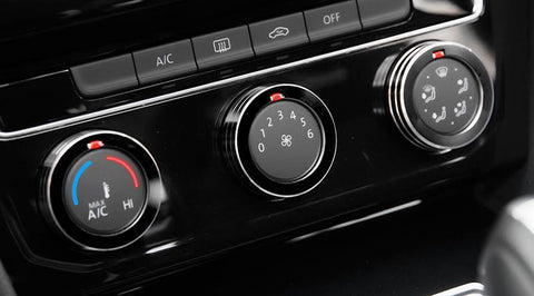 Black Anodized AC Climate Control Knob Cover Ring For Volkswagen Golf GTI MK7