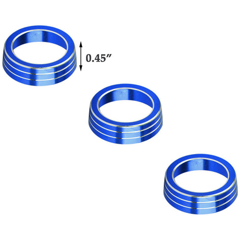 Blue Anodized AC Climate Control Knob Cover Ring For Volkswagen Golf GTI MK7