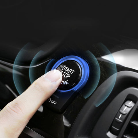 Blue Aluminum Engine Push Start Button Decoration Ring Trim For BMW 5 Series G30