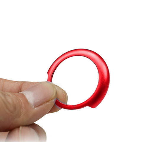 Engine Start Stop Button Cover Key Switch Aluminum Decor Ring Sticker for BMW 5 Series G30 2017-up Red/ Blue