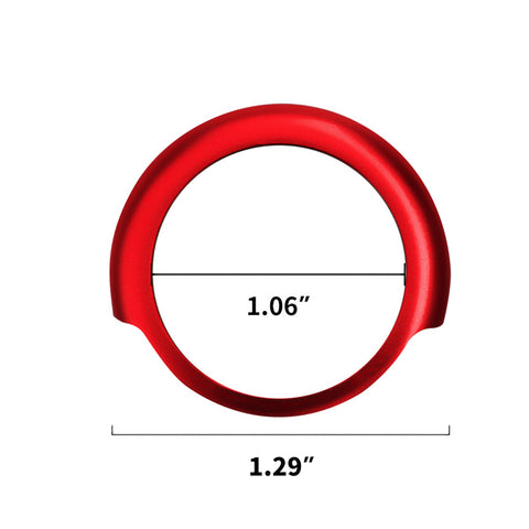 Engine Start Stop Button Cover Key Switch Aluminum Decor Ring Sticker for BMW 5 Series G30 2017-up Red/ Blue