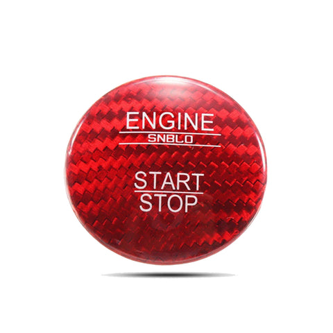 Real Carbon Fiber Keyless Engine Start Stop Push Button Decor Cover for Mercedes B C E S G CL SL ML GL CLA CLS GLA GLC GLK GLE GLS Class W176 W246 W205 X253 X156 C117-Red