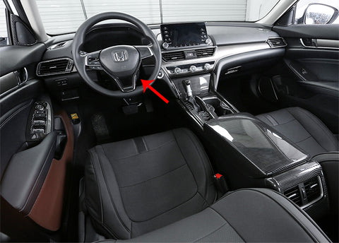 Carbon Fiber Pattern Inner Steering Wheel Cover Trim For Honda Accord 2018-2020