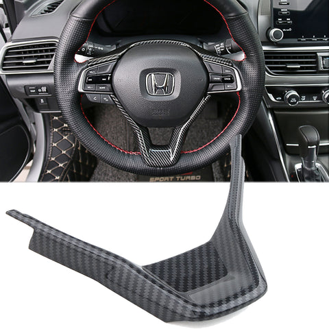Carbon Fiber Pattern Inner Steering Wheel Cover Trim For Honda Accord 2018-2020