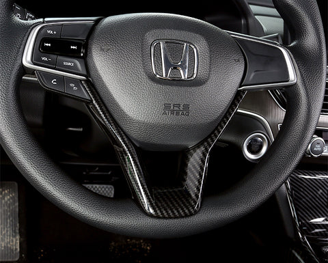 Carbon Fiber Pattern Inner Steering Wheel Cover Trim For Honda Accord 2018-2020