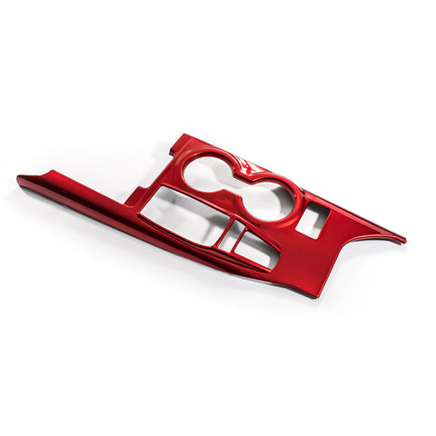 ABS Carbon Fiber / Red / Blue / Wood Gear Shift Frame Console Panel Trims Cover Cup Holder Decor Decal for Toyota Camry 2018-2024