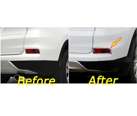 2x Chrome Rear Fog Light Frame Cover Trim Moulding for Honda CR-V CRV 2015 2016