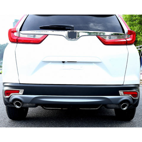 2pcs ABS Chrome Rear Bumper Fog Light Frame Panel Cover Moulding Trim for Honda CRV CR-V 2017-2019