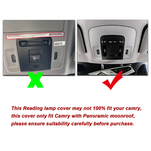 Sporty ABS Carbon Fiber Car Front Reading Light Lamp Cover Trim for Toyota Camry 2018-2024