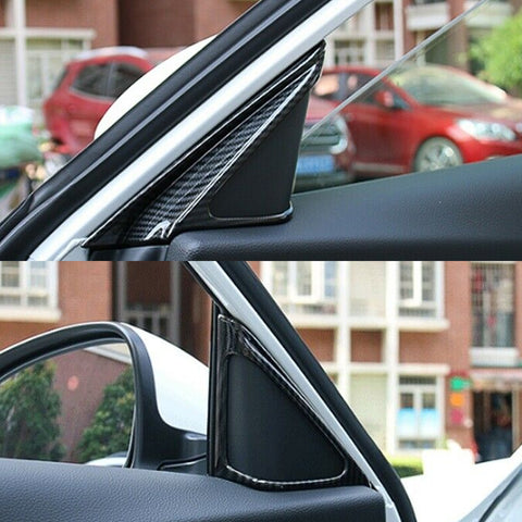 Carbon Fiber Pattern Door Handle Bowl Panel Strip Cover Trim For Accord 18-22