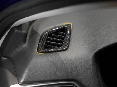 Carbon Fiber Texture Interior Dashboard Air Vent AC Outlet Frame Overlay Trim Decor Cover For Honda Accord 2018 2019 2020