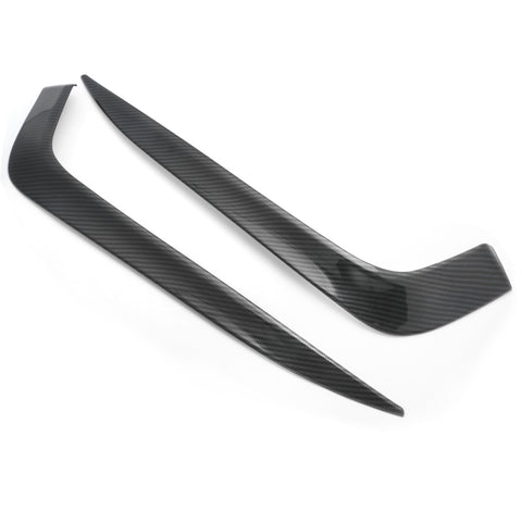 Carbon Fiber Style Front Fog Light Lamp Eyelid Eyebrow Bezel Overlay Cover Molding Trim For Honda Civic 10th Gen 2016 2017 2018